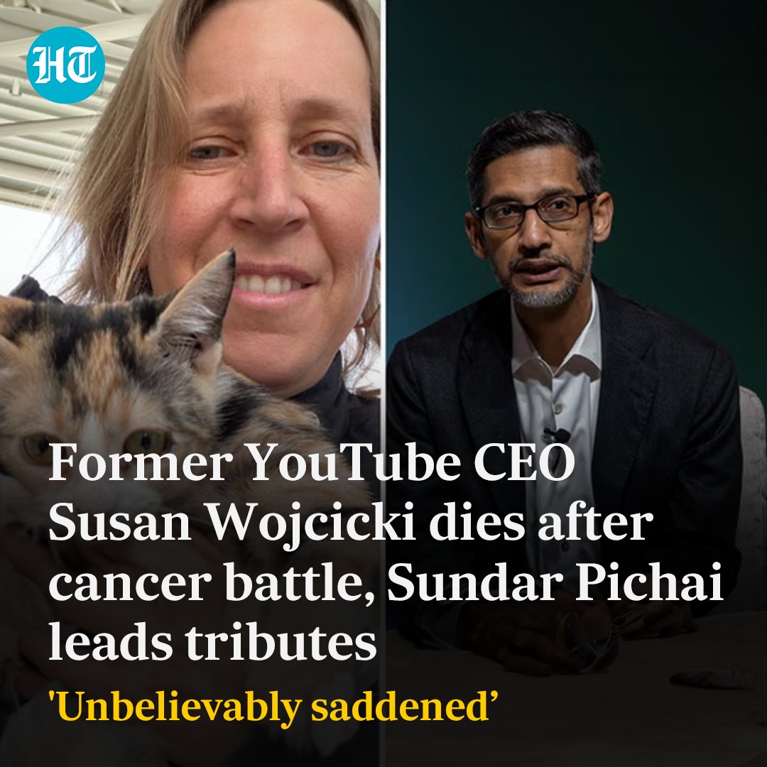 htTweets's tweet photo. Google's #SundarPichai paid his tribute to Former #YouTubeCEO #SusanWojcicki "after two years of living with #cancer"

Read more: https://t.co/LIj2lMkUrb https://t.co/QHzrOUcCaR