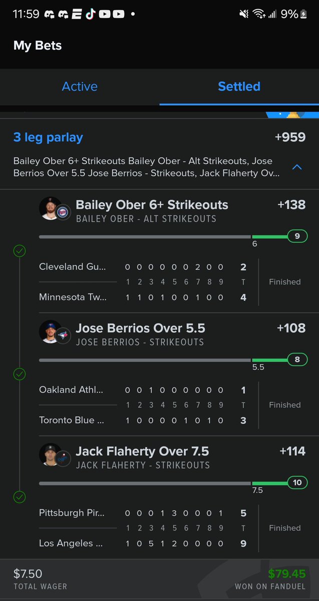 Emolina1752's tweet photo. @WeHitThose__9 @CappCollective Thanks @WeHitThose__9 for the picks. I had to do some math at first to stick to the unit recommendation based on my bankroll. Thanks to your recommendation I have been staying a bit more disciplined and have these nice wins https://t.co/EdD0jNRm2T