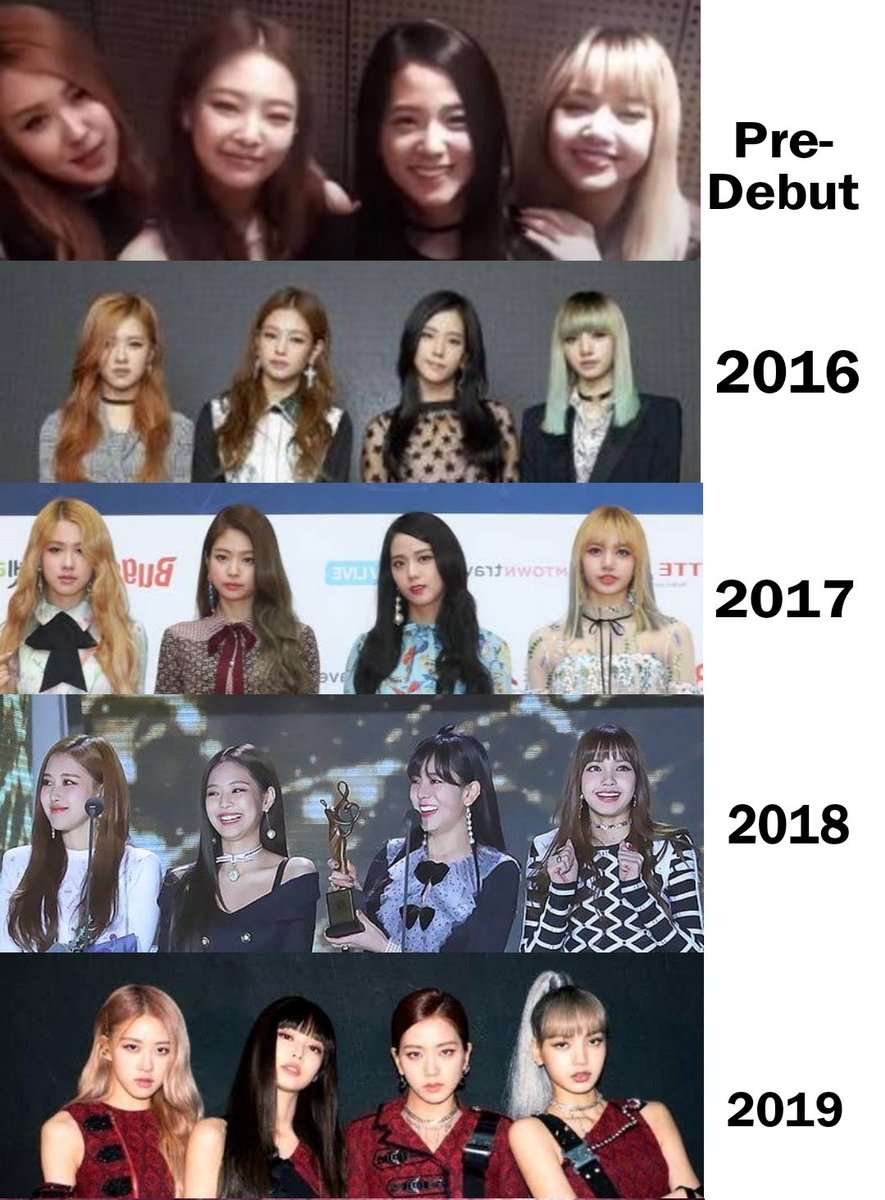 _Itsme_Purple's tweet photo. Same group. Same members. Same position but different year. BLACKPINK's Journey from Pre-Debut to Present. You have come so far and I'm so proud of you @BLACKPINK https://t.co/6wWiqsKENI