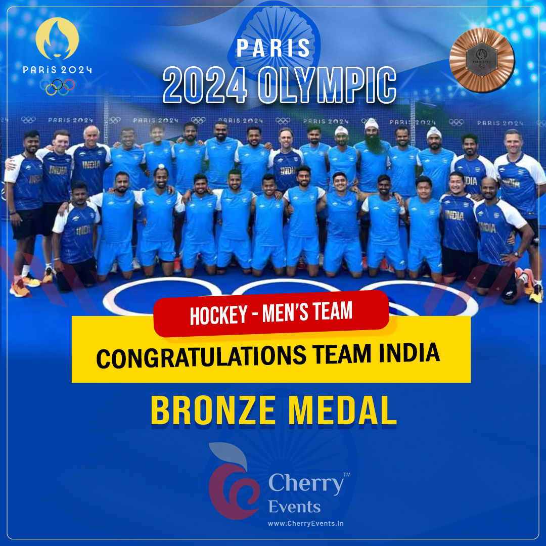 CherryEvents7's tweet photo. 🇮🇳🥉𝗕𝗥𝗜𝗟𝗟𝗜𝗔𝗡𝗧 𝗕𝗥𝗢𝗡𝗭𝗘! Many congratulations to the men's hockey team.
https://t.co/K23MHXlnbc
#Olympics #ParisOlympics2024 #IndianHockeyTeam #TeamIndia #OlympicGoldMedal #cherryevents #EventCreator #eventmanagement #teamcherryevents #chennai #hyderabad #vijayawada https://t.co/UV5BLwEG2R