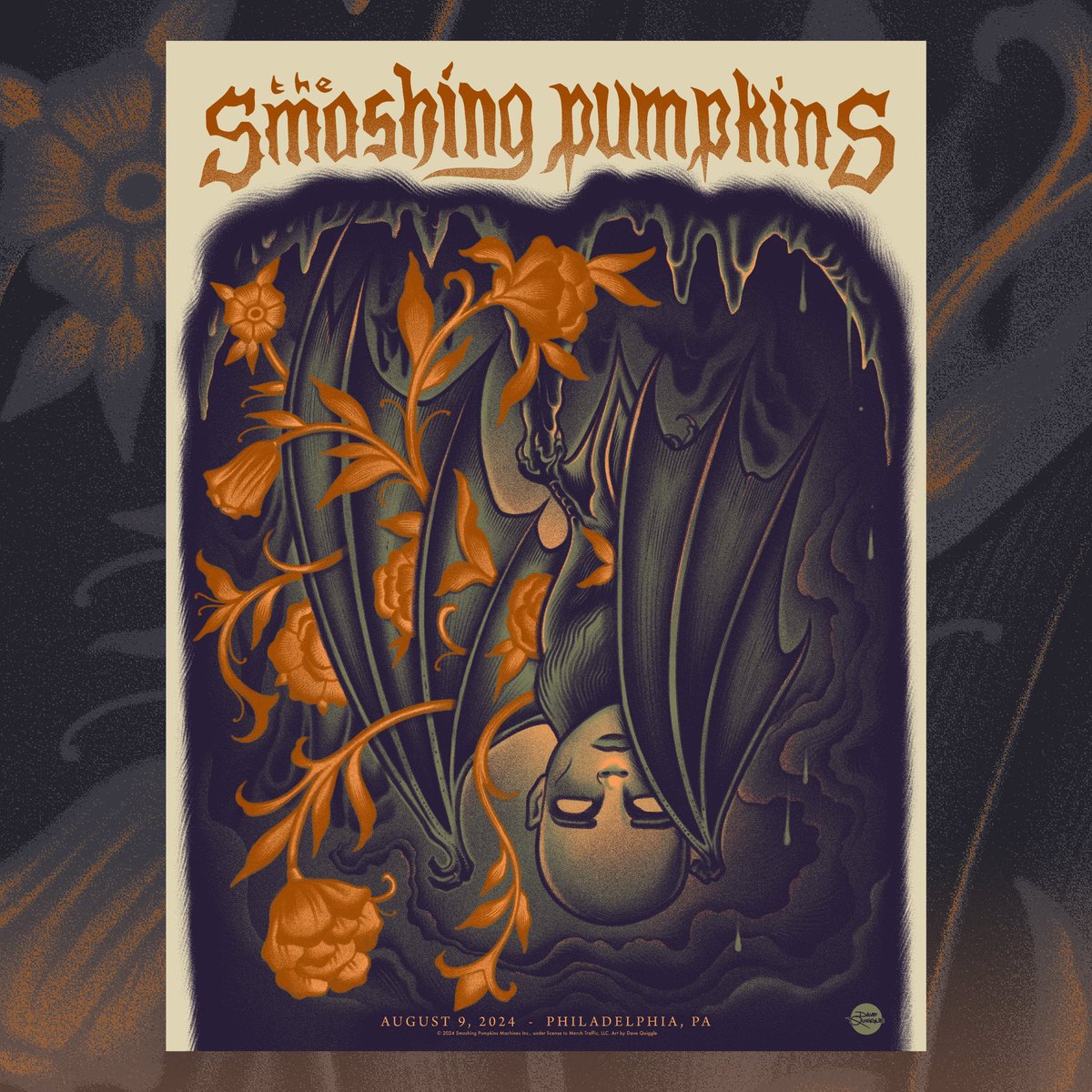 Honored to have been asked to create a poster for the legendary <a href="/SmashingPumpkin/">The Smashing Pumpkins</a> and their show tonight in Philadelphia.