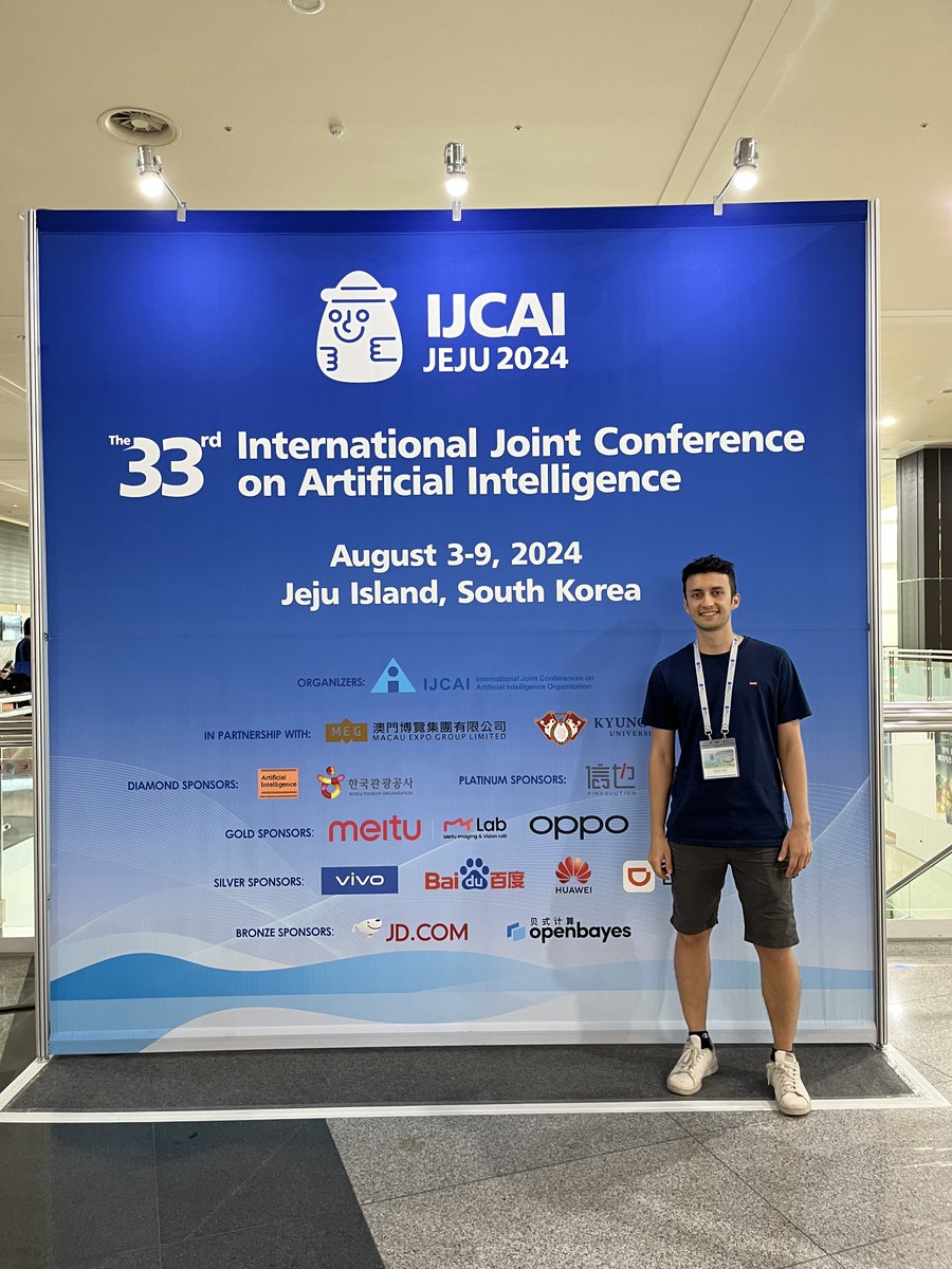🌴 Just wrapped up an amazing time at #IJCAI2024 in beautiful Jeju! 🇰🇷
Huge thanks to all the incredible new friends I met there, it was a pleasure to live this experience with you!