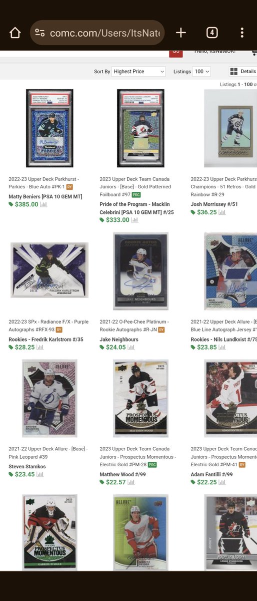 Nathan_C_Gordon's tweet photo. 20% sale over at my comc store. Come and grab a bargain! @CheckOutMyCards

https://t.co/o1tT6qoJEb

#Sports #cards #hockey #nhl #upperdeck #comc #sale https://t.co/FL0jFwenET