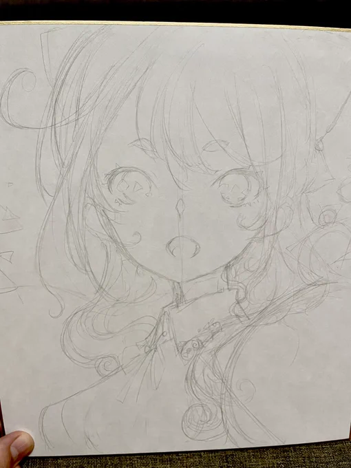 色紙の下書き。 