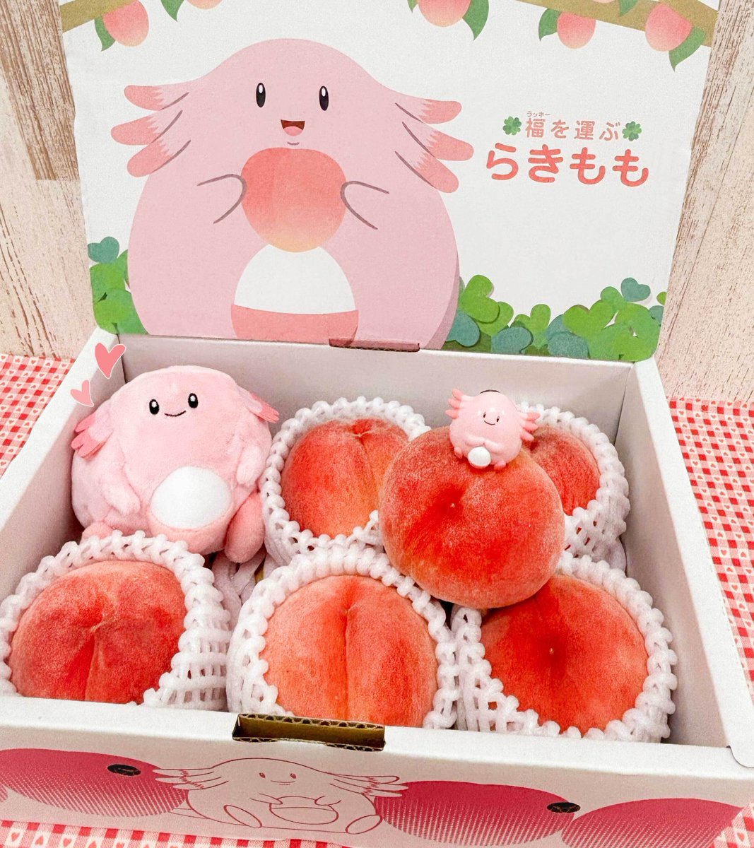 福島県の桃と #ふくしま応援ポケモン の「#ラッキー」がコラボした夏の