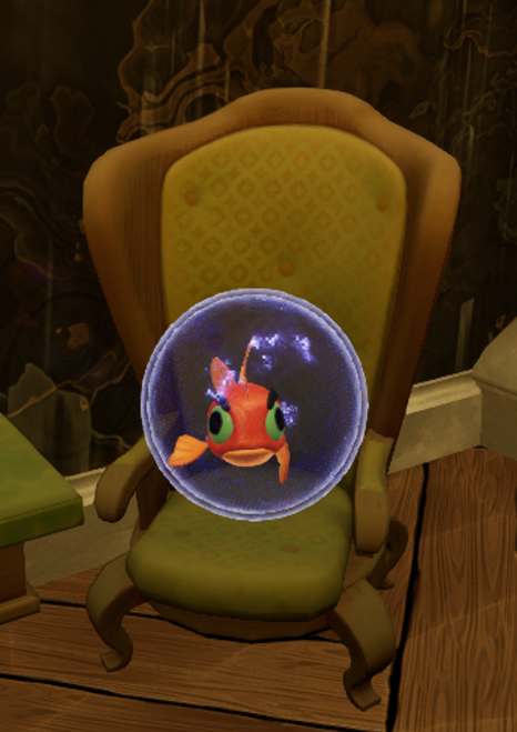 fish on da chair (this was before we dropped the fish) 😎