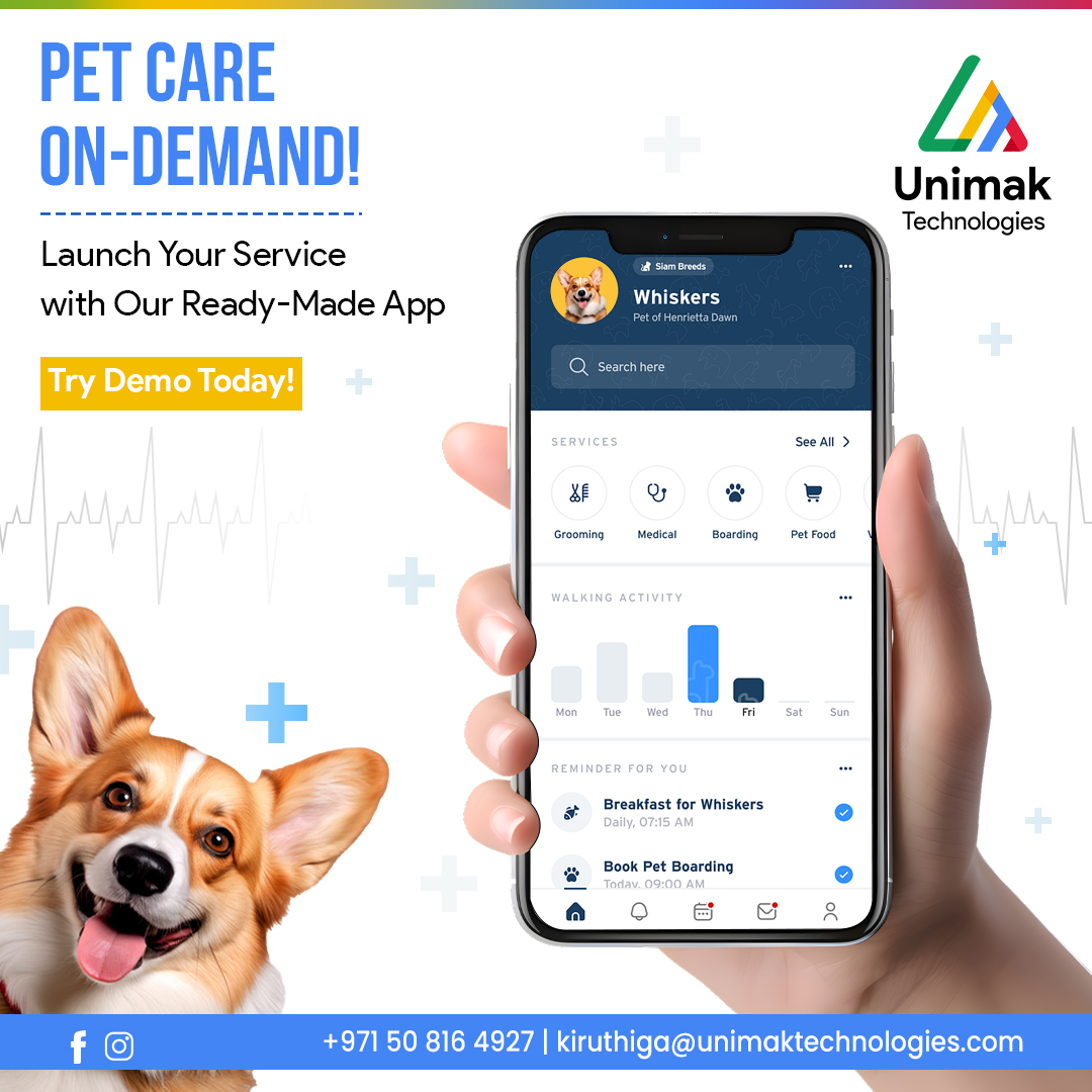 UnimakTech's tweet photo. Pet care on-demand! Launch your service with our ready-made app. Manage bookings, track services, and ensure pet happiness. Try the demo today!
https://t.co/Ayym2DRPRd
#PetCare #QuickLaunch #ReadyMadeApp #OnDemandServices #PetServices #CustomerSatisfaction #AppDemo https://t.co/WWZYctyrxm