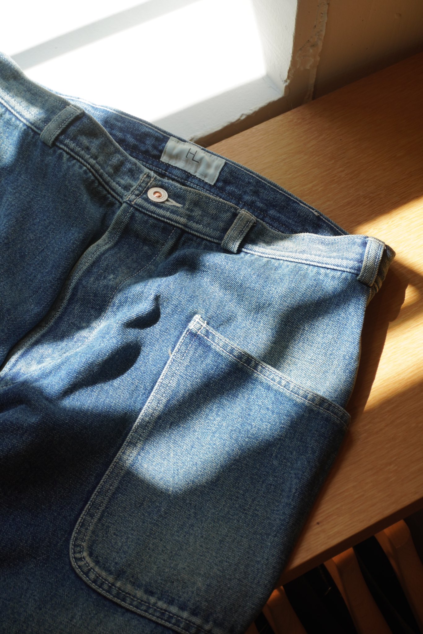 HERILL 24AW HL denim Navy Utility pants