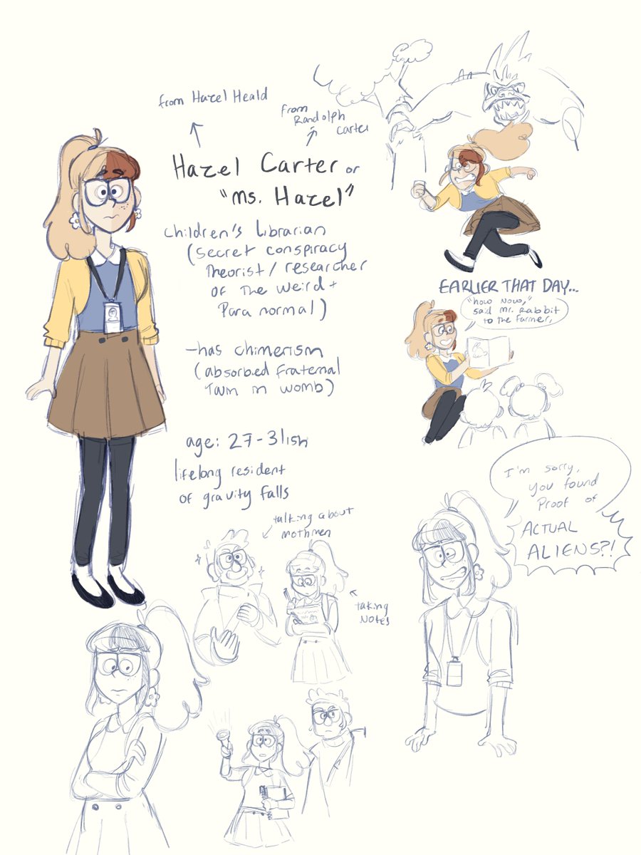 clottedscream's tweet photo. made a coworker for @mutinir ’s gfalls oc. her name is Ms. Hazel and she’s a failgirl with chimerism
#gfalls #gravityfalls #gravityfallsoc https://t.co/lC5fiZsEeW