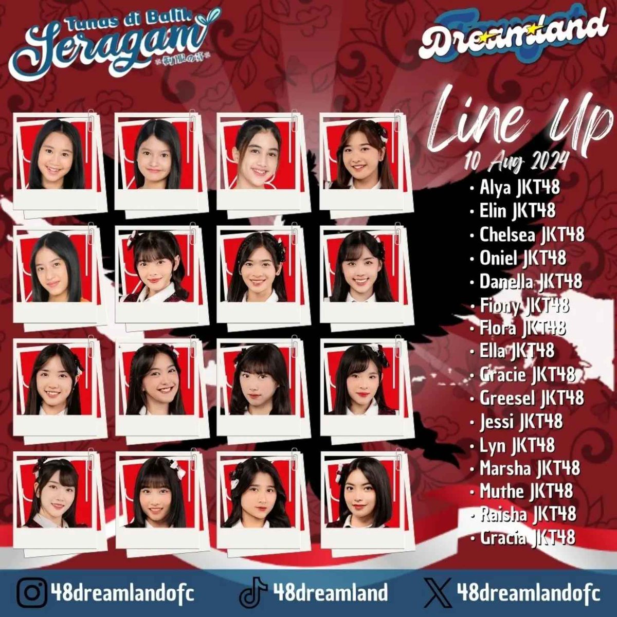 48dreamlandofc's tweet photo. [ 🎪 - Theater JKT48 ]

📍 Tunas di Balik Seragam 
⏰ 10 Agustus 2024 | 19.00 WIB

🎉 - Gabriela Abigail - Ella JKT48

#JKT48 #HiDreams https://t.co/dnTku4qTSQ