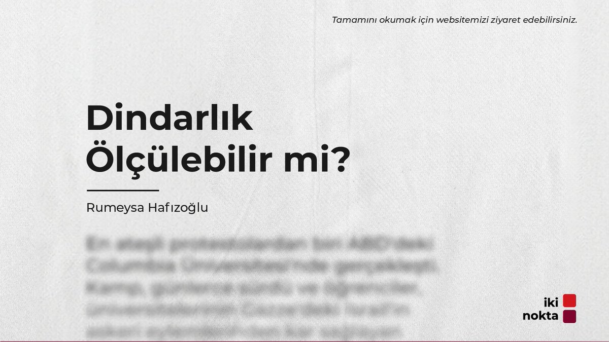 Dindarlığın ölçülebilmesinde en temel kıstaslardan biri din ve dindarlık tanımlamalarıdır. Gündelik hayatın içinde dindarlığın dönüşümüne bağlı olarak dindarlığın ölçülebilme imkânı değişmektedir. Peki, dindarlığın dönüşümünü takip etmek için uygun ölçekler nasıl oluşturulabilir?