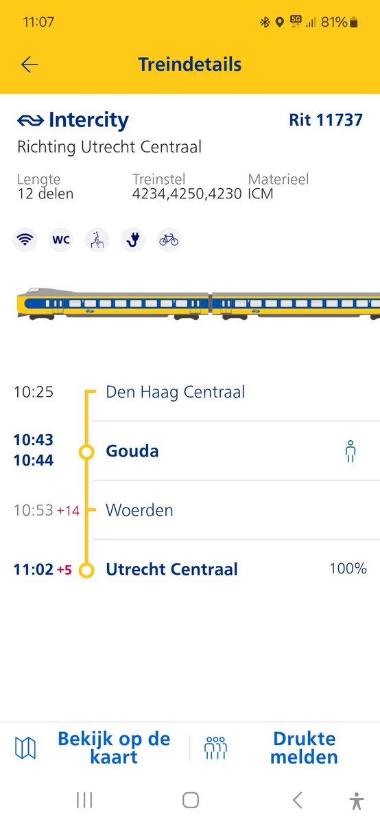 berryp70's tweet photo. @NS_online na 5 min plus stilstaan bij Woerden rijdt de trein nu weer richting Gouda. Geen mededelingen van het personeel aan boord. Dit kan echt niet! https://t.co/Zn3FRiOi0Z