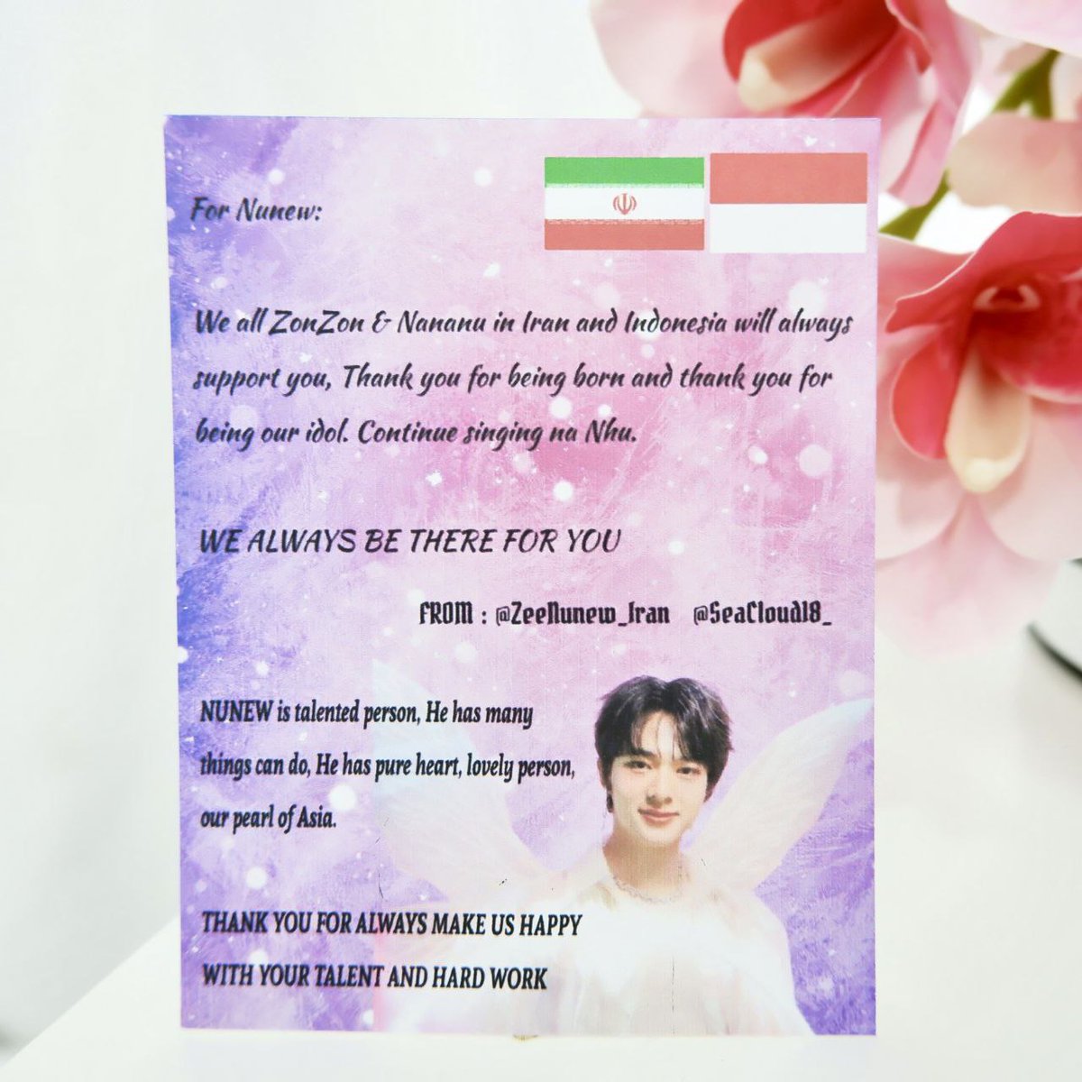 ZeeNunew_Iran's tweet photo. ✨𝐍𝐮𝐍𝐞𝐰 𝟏𝐬𝐭 𝐂𝐨𝐧𝐜𝐞𝐫𝐭 𝐏𝐫𝐨𝐣𝐞𝐜𝐭 🩷

🇮🇷Iran's second fanclube  (@ZeeNunew_Iran )project, in collaboration with🇮🇩@SeaCloud18_
Nunew,we all love and support ZonZon and Nananu in Iran &amp; Indonesia.

#Nunew #ZonZon #Nananu
#NuNew1stConcert
#NuNew1stConcertDreamCatcher https://t.co/w1BT0SyF66