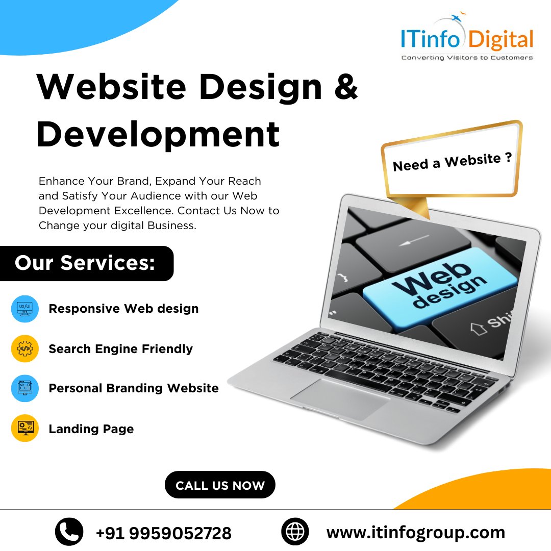 ITinfoDigital's tweet image. 🌟 Looking to take your business to the next level? At ITinfo Digital, we specialize in creating stunning,  🚀

📞 Call: +91 9959052728
🌐 Website: itinfogroup.com
📧 Email Id: info@itinfogroup.com

#WebsiteDesign #Web #SEO #Branding #DigitalMarketing #ITinfoDigital