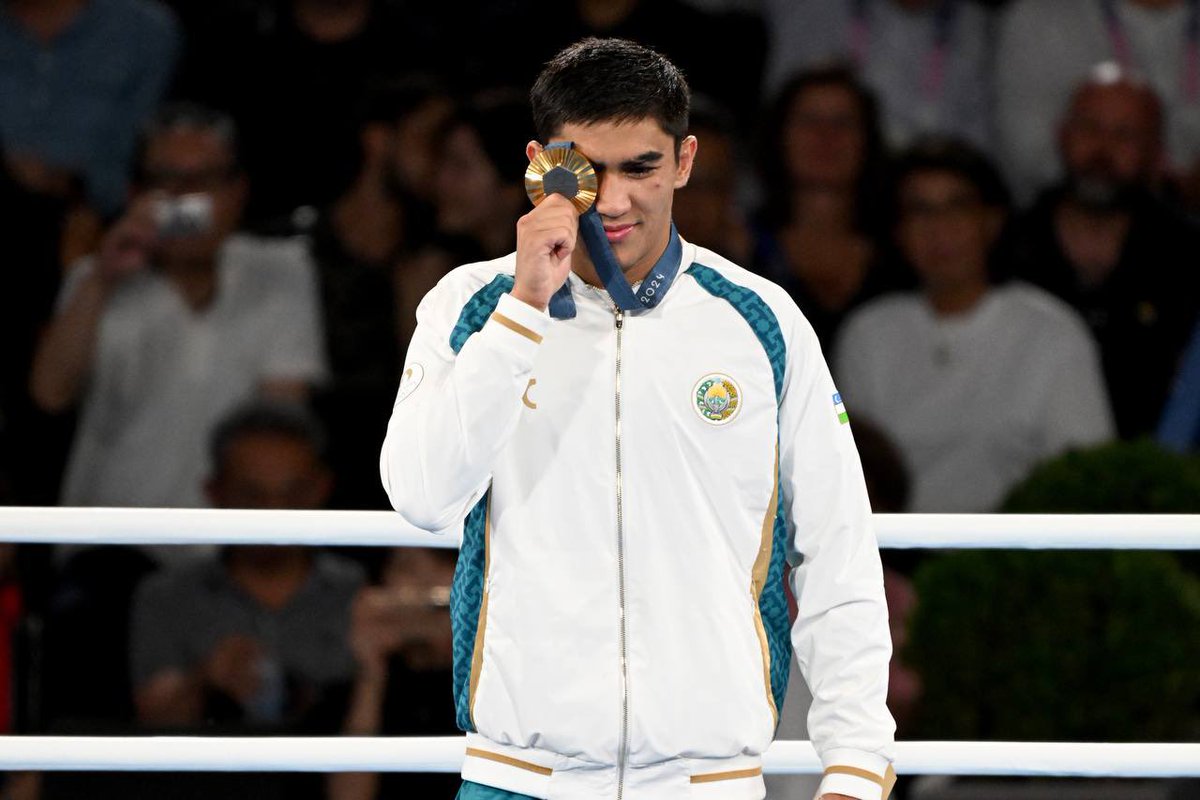 #Uzbekistan continues to showcase its sporting prowess on the second day with two more Olympic gold medals! Our boxers are phenomenal! 
Bravo, Asadkhuja and Lazizbek! 🥇 #Paris2024