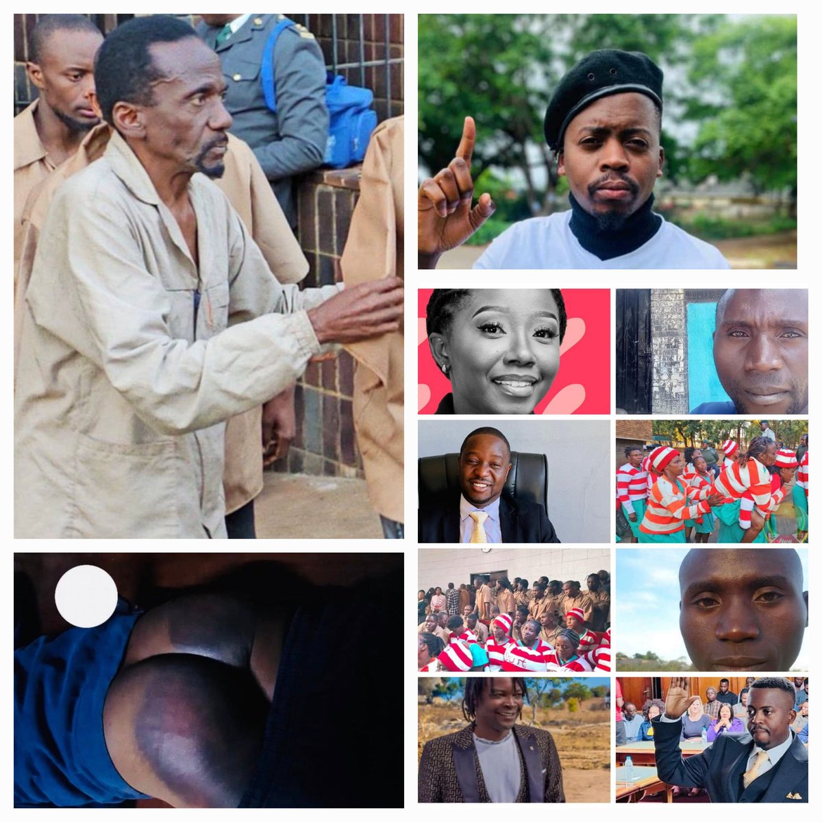 chinyokaP's tweet photo. #EndImpunity_zw
Innocent Zimbabweans are languishing in prison being persecuted by the Zimbabwe regime for merely wanting change, they have not committed any crime. Meanwhile the real criminals in Zanu PF are walking scot free. #Arikukwata
#FreeAvondale78
#FreeTimba @SADC_News https://t.co/CCqgGLatWo