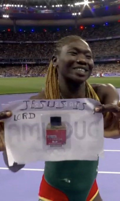 MichelleC_007's tweet photo. 💜💜💜
Ethiopian athlete Tsige Duguma shares the message "Jesus is Lord" at the Olympics.💜💜💜
#StandUpForChrist
#Paris2024 
#ParisOlympics2024 
#TsigeDuguma https://t.co/kTc0eKQunl