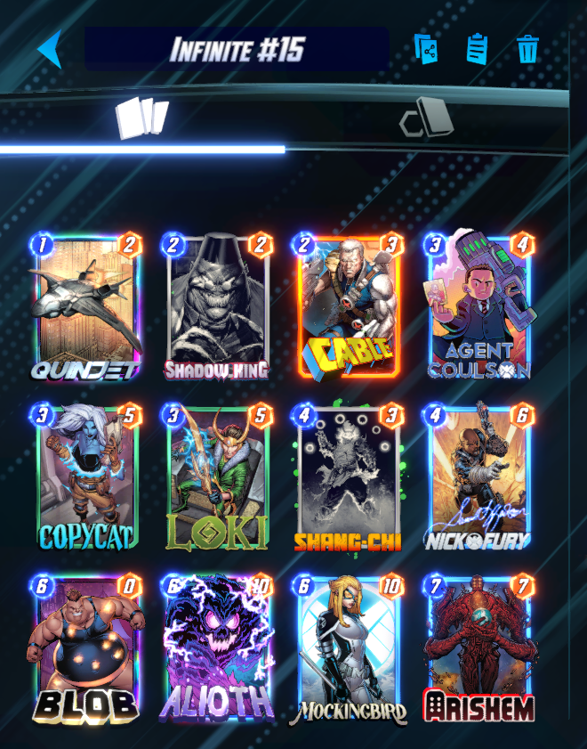 _NaranjoC's tweet photo. Hiting Infinite for 15th time, only using 2 Decks:

Zoo: 73-93
Arishem: 93-100

@MARVELSNAP 
@SnapDecks 
@MarvelSnapZone 
@MarvelSnapDecks https://t.co/LLDUBlexaz