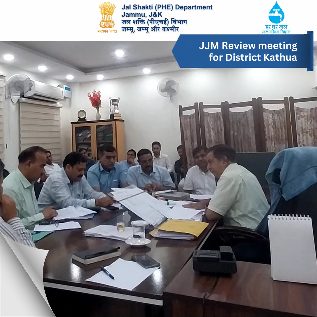 chief_jal's tweet photo. JJM Review meeting for District Kathua https://t.co/DmBqHY7uFF