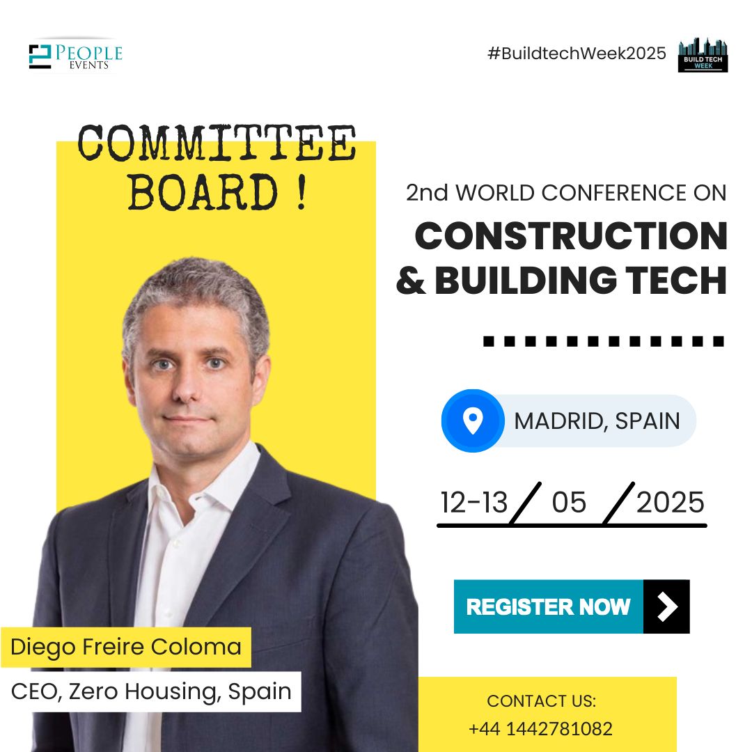BuildtechWeek24's tweet image. 🌟 Our Buildtech Week&apos;25 Committee! 🌟

Announcing the incredible committee members for the 2nd World Conference on Construction &amp;amp; Building Technology in Madrid, Spain on 12-13 May, 2025! 🎉

📢 Meet Our Buildtech Leader: 
🎤 Diego Freire Coloma