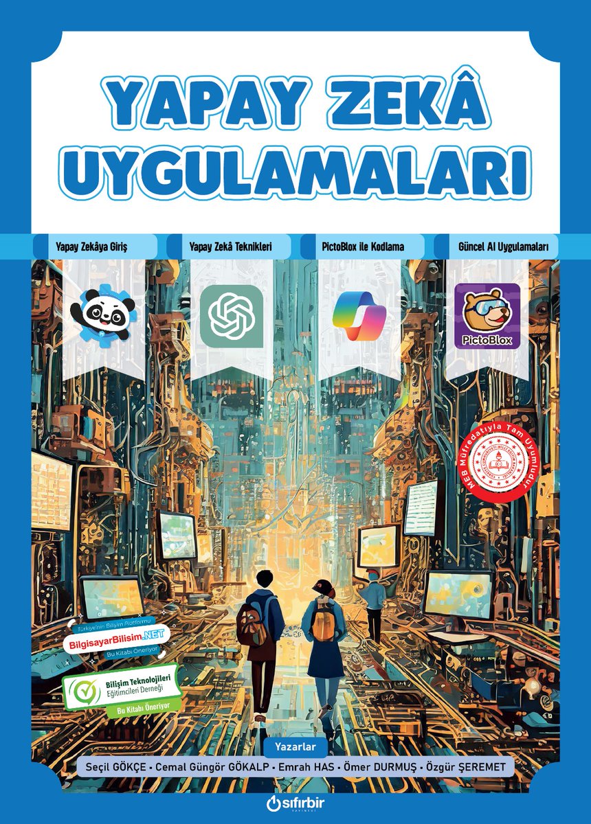 burcuyilmaz_bte's tweet image. Kurumsal üyelerimizden Sıfırbir Yayınevinin #YapayZekaUygulamaları #DijitalSanatlar #RobotikKodlama derslerine yönelik MEB öğretim programlarına uygun olarak hazırladığı kitaplar çok yakında raflarda. #BilişimTeknolojileriveYazılım Dersi kapsamında da ilham verici olacağına...