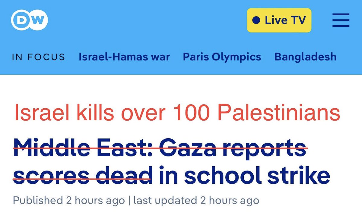 AssalRad's tweet image. Germany is the second largest arms supplier to Israel. This is how German media cover an Israeli massacre of Palestinian refugees.

No mention of Israel or the fact that they KILLED scores of people.