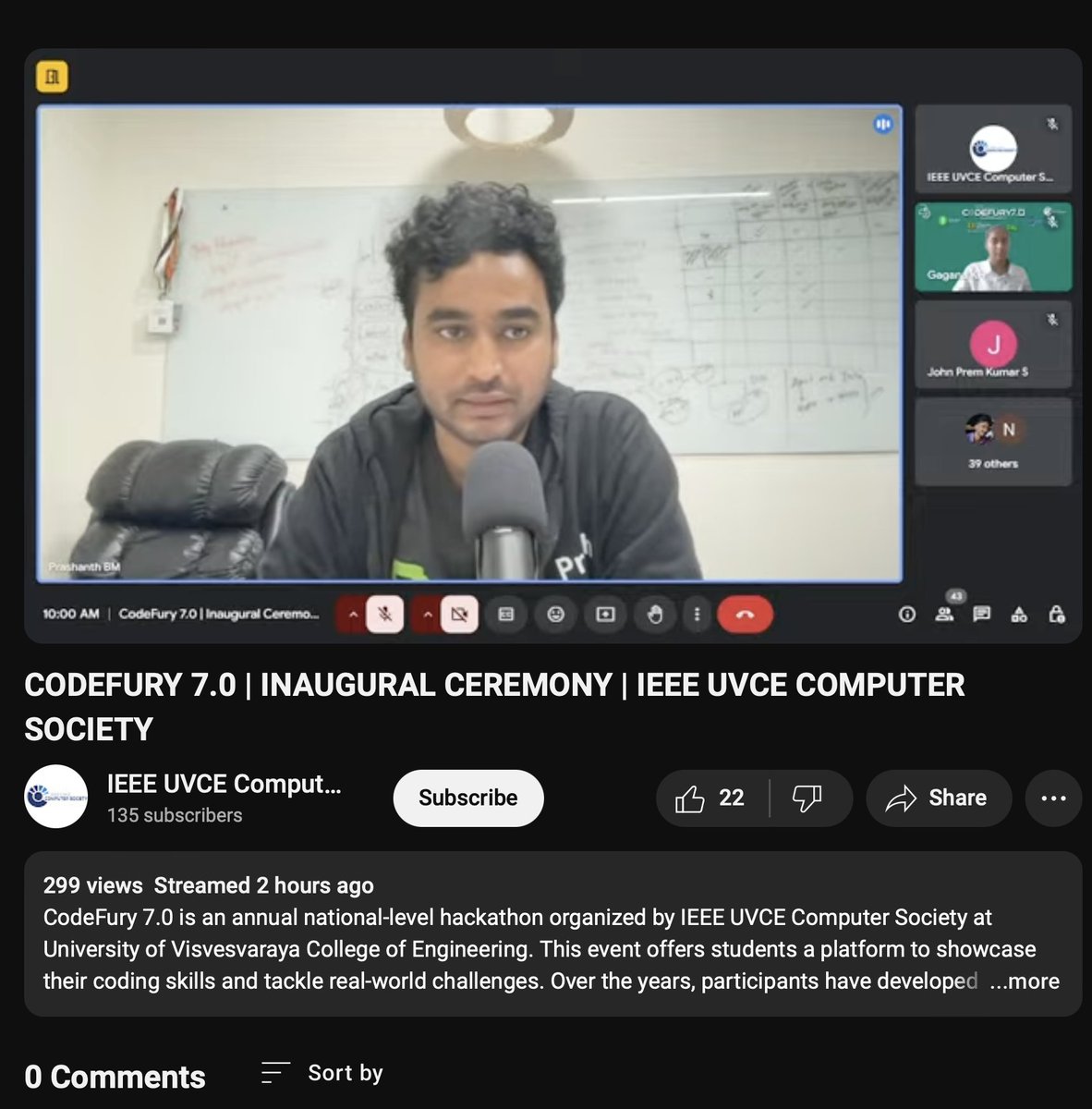 0xPrash's tweet image. Excited to welcome all the brilliant minds at CodeFury 7.0 - Organized by IEEE UVCE Computer Society - @_0xDay hackathon.
 
Best wishes to all the talented hackers at CodeFury 7.0 as you tackle real-world problem statements within the 24-hour deadline!💻🚀 

#CodeFury #0xHacking…