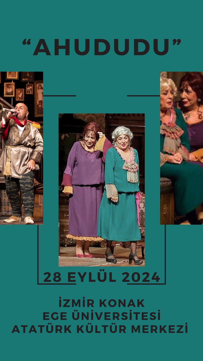 Eylül’de , genel istek üzerine son kez, 5 yıldır oynadığımız 🌳🌳🌳Ayakta Ölür ve dokuz yıldır oynadığımuz Ahududu  komedimiz ile tekrar geliyoruz #izmir biletinial.com/tr-tr/etkinlik…