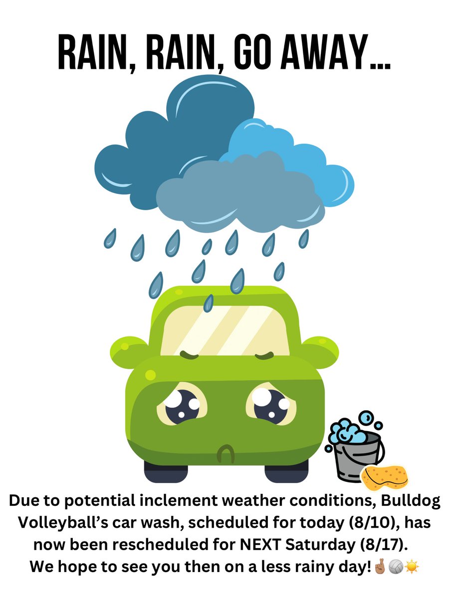 ‼️POSTPONED‼️

ACHS Volleyball’s car wash has been postponed due to inclement weather condition forecasts. We will have it NEXT Saturday (8/17) same time and place. We hope to see you there!!