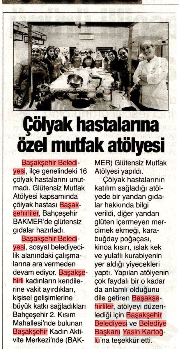 Basaksehir_Bld's tweet photo. “Çölyak hastaları unutulmadı” 

#BasındaBaşakşehir https://t.co/AzDRzpulei