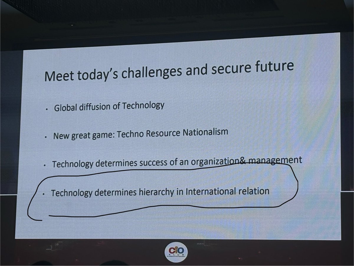 #Technology will determine hierarchy in international relation. World is changing , Good said… #SecuritySaga2024 ⁦@CIOKlub1⁩