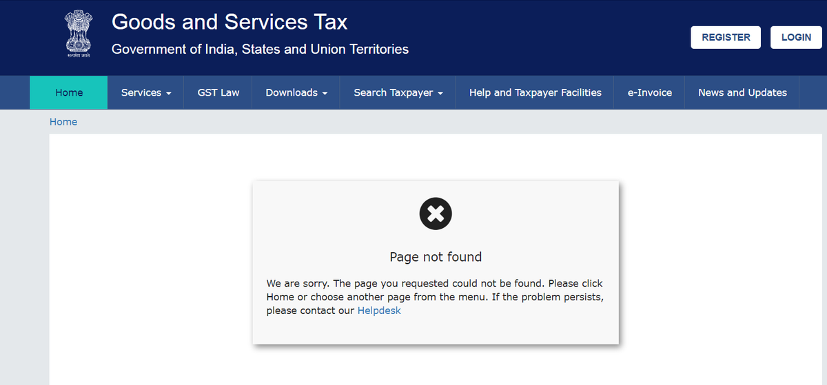 PTCTVM2017's tweet photo. @nsitharaman @nsitharamanoffc @Infosys_GSTN @Infosys 
GST PORTAL DOWN...
TRIED ON DIFFERENT ASSESSEES AND BROWSERS
PLS DO THE NEEDFUL https://t.co/zNN70wdXq1