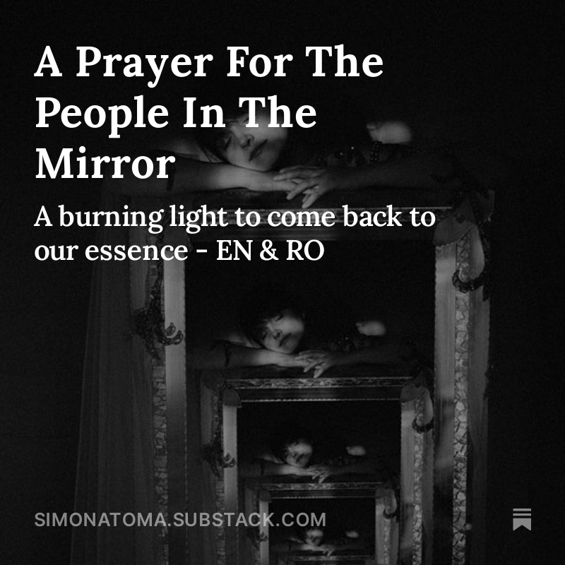 simonatoma13's tweet photo. I am the people in the mirror. Hidden under their masks in different reflections.

How do we remember how to be?
How do we forget who we are?
How do we get past the mirror?

https://t.co/higeXFdFxX https://t.co/7GiQ7nL1cB