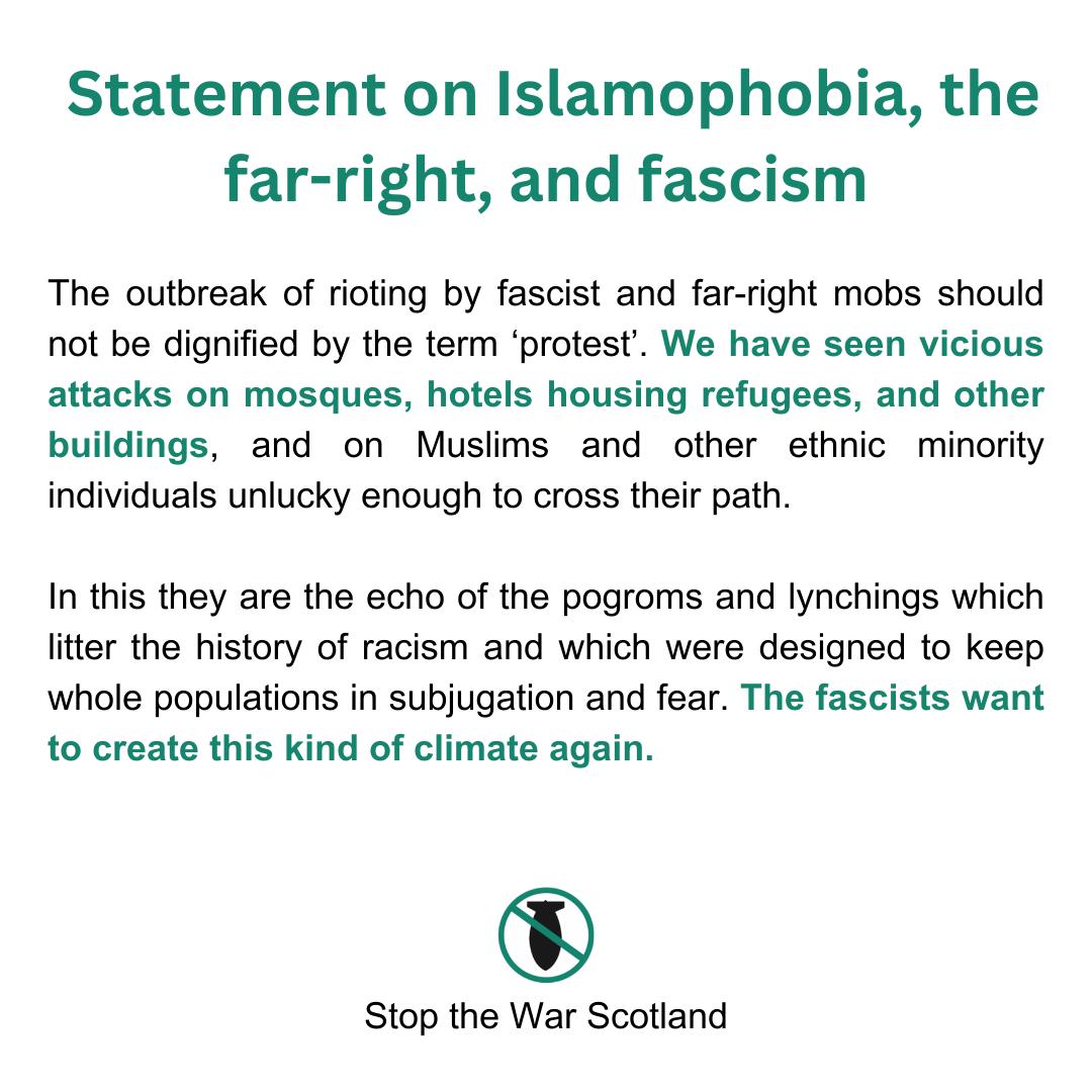 stwscotland's tweet photo. STW Scotland statement on Islamophobia, the Far-Right and Fascism https://t.co/N1oVrD7IvA