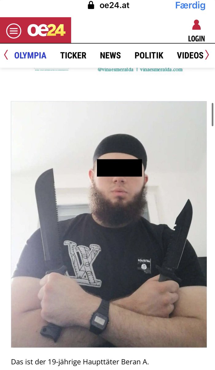 MrMesserschmidt's tweet photo. Så vildleder DR danskerne igen. Manden, der ville angribe en Taylor Swift koncert i Wien, omtales som en “19årig østriger”. Men her er et billede af gerningsmanden. Hvorfor siger DR ikke sandheden - at han er en radikaliseret muslim? 👇👇👇 https://t.co/HvzUloniMa