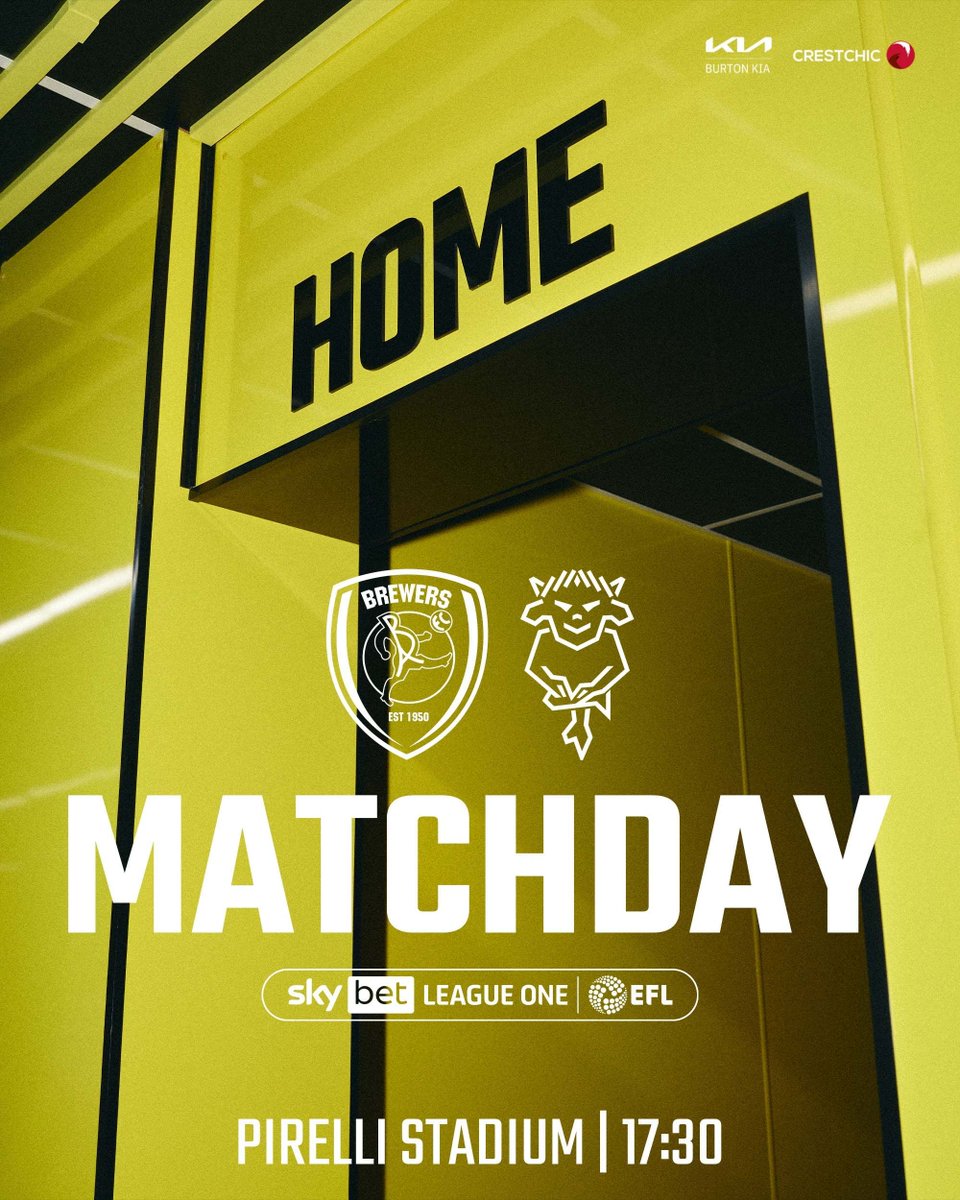 Burton Albion FC (@burtonalbionfc) on Twitter photo IT'S MATCHDAY ๐คฉ
Who's ready to #PackThePirelli, Brewers? ๐ซต
๐ <a href="/LincolnCity_FC/">Lincoln City FC ๐บ๐ฆ</a>
๐๏ธ Pirelli Stadium
๐ 5.30pm
๐ <a href="/SkyBetLeagueOne/">Sky Bet League One</a>
๐ buff.ly/497TvTM
#BAFC IT'S MATCHDAY ๐คฉ
Who's ready to #PackThePirelli, Brewers? ๐ซต
๐ <a href="/LincolnCity_FC/">Lincoln City FC ๐บ๐ฆ</a>
๐๏ธ Pirelli Stadium
๐ 5.30pm
๐ <a href="/SkyBetLeagueOne/">Sky Bet League One</a>
๐ buff.ly/497TvTM
#BAFC