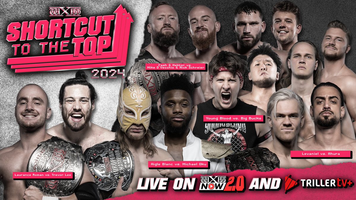 wXw Germany (@wxwgermany) on Twitter photo HEUTE: wXw Shortcut to the Top 2024 in Oberhausen - der größte Wrestling-Event des Sommers
Verpasse nicht die erste Titelverteidigung von wXw Unified World Wrestling Champion Laurance Roman:
- @laurance_roman (c) vs. <a href="/TrevorLeePro/">Trevor Lee</a>
Die erste Titelverteidigung vom ersten wXw HEUTE: wXw Shortcut to the Top 2024 in Oberhausen - der größte Wrestling-Event des Sommers
Verpasse nicht die erste Titelverteidigung von wXw Unified World Wrestling Champion Laurance Roman:
- @laurance_roman (c) vs. <a href="/TrevorLeePro/">Trevor Lee</a>
Die erste Titelverteidigung vom ersten wXw