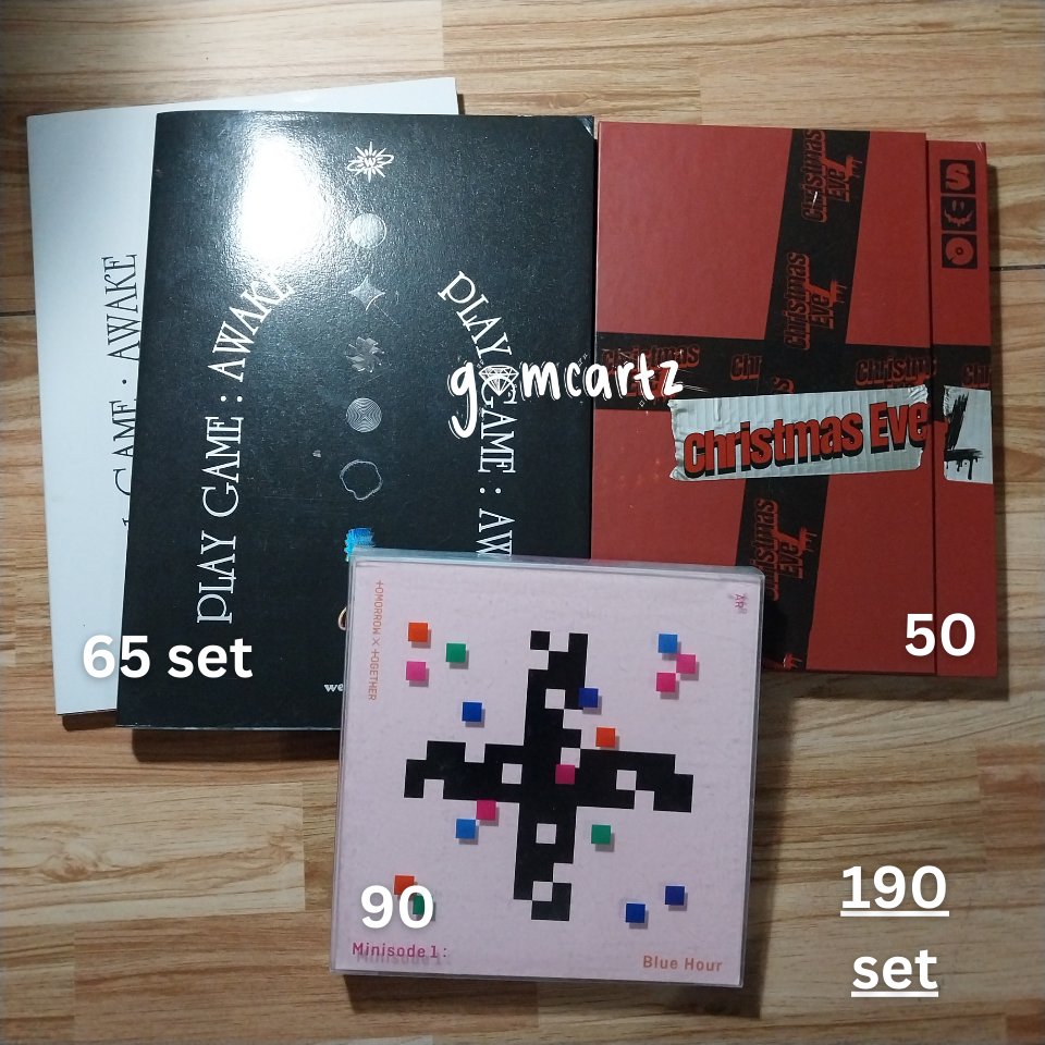 gemcartz's tweet image. ꒰ wts lfb ph ꒱ #gem_sells 

✦ unsealed albums set
        ⤷ see pic for prices, 190 php set

— can tingi
— onhand, with inclusions
— payo/2 days res
— rfs: decluttering

dm/reply to claim  ^-^    

t. stray kids skz christmas evel txt blue hour ar weeekly play game awake xmas