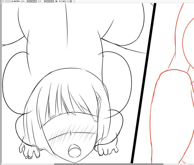 今日も3Pシーンの線画作業中〆(*゜ー゜)b
まだテキスト書いてないけど。
このシーンはアレコレ差分をやるつもりなので、ある程度線画が完成したら着色出来る様にしちまった方がイイかもなのねん('ー`) 