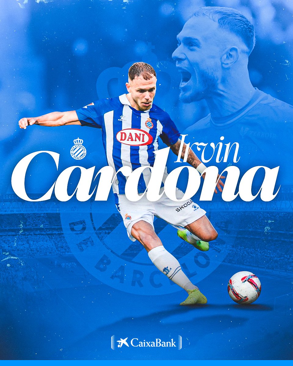 RCDEspanyol's tweet photo. ✅ Irvin Cardona ja és blanc-i-blau. https://t.co/Br2ULPhCTr
