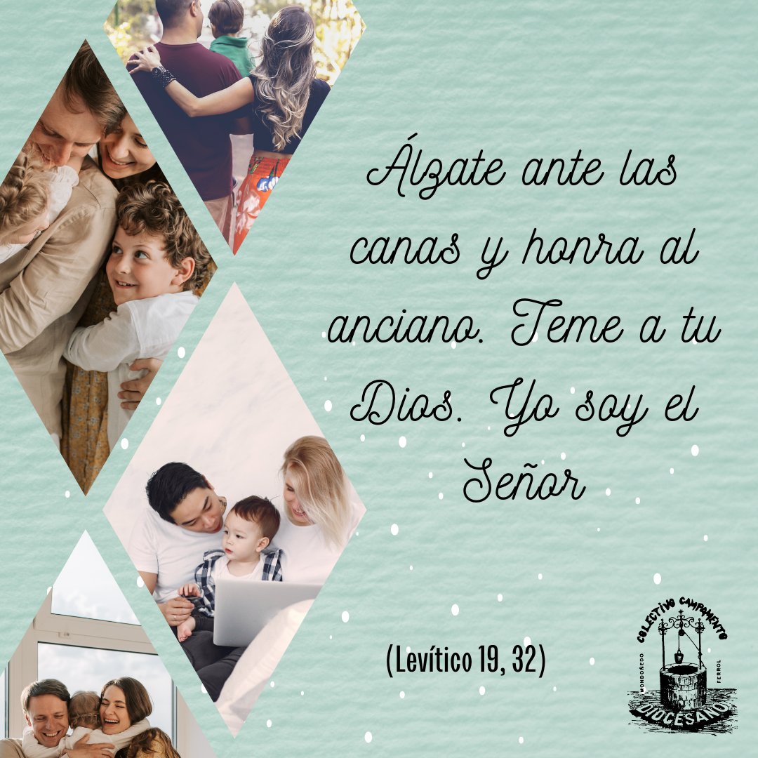 #Familia #Padres #Hijos #CCD 
Álzate ante las canas y honra al anciano. Teme a tu Dios. Yo soy el Señor. (Levítico 19, 32)