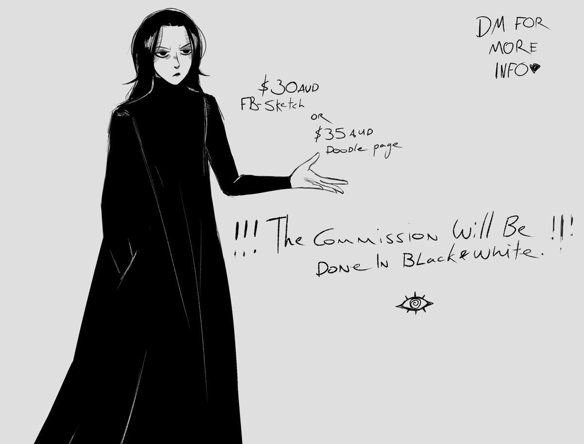 _A_xiety's tweet photo. opening a few spots for quick k0mm15510ns
I need some money so I'm opening just 3 spots.
there's a painting option which is $50 as well^^

the k0mm5 in question will be in black and white with a touch of color depending said color,
but paintings will be full color. https://t.co/bdrTle8xte