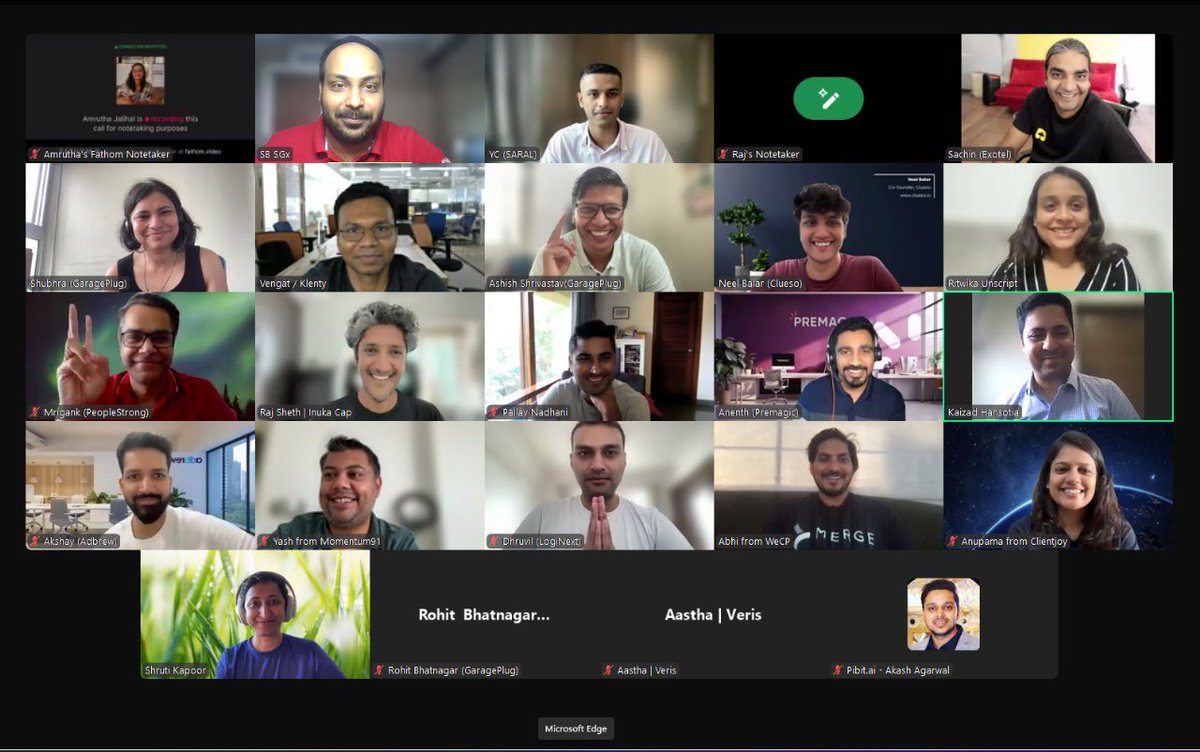 Saturday calls are here again! Kicked off the 6th cohort of <a href="/saasboomi/">SaaSBoomi</a> #SGx