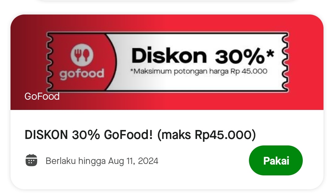 90cosmixcs's tweet photo. WTS voucher GOFOOD 
◇Diskon 45% max 20k (minbel 25k)
◇Diskon 30% max 45k (minbel 120k)
◇Diskon 35% max 30k (minbel 70k)

✅gf+ 
✅payment avail : gopay/dana/spay/QRIS
✅️DM or chat https://t.co/mSOaonOmQ7

fee 4k/vc
t. vc voc voucher promo gofood #zonauang #zonaba #zonajajan https://t.co/38HkNSKW7p