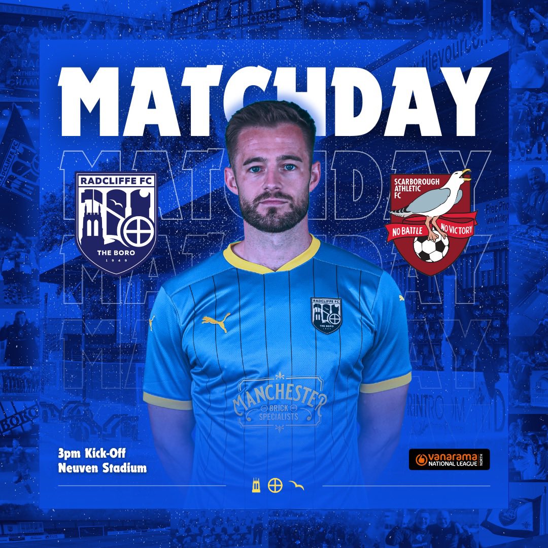 𝗢𝘂𝗿 𝗳𝗶𝗿𝘀𝘁-𝗲𝘃𝗲𝗿 @TheVanaramaNL 𝗡𝗼𝗿𝘁𝗵 𝗠𝗮𝘁𝗰𝗵𝗱𝗮𝘆 🙌

🆚 <a href="/safc/">Scarborough Athletic FC</a> 
📍 Neuven Stadium
⏰ 3pm kick-off
🎟️ bit.ly/3KAzyu6

#WeAreRadcliffe #UTB