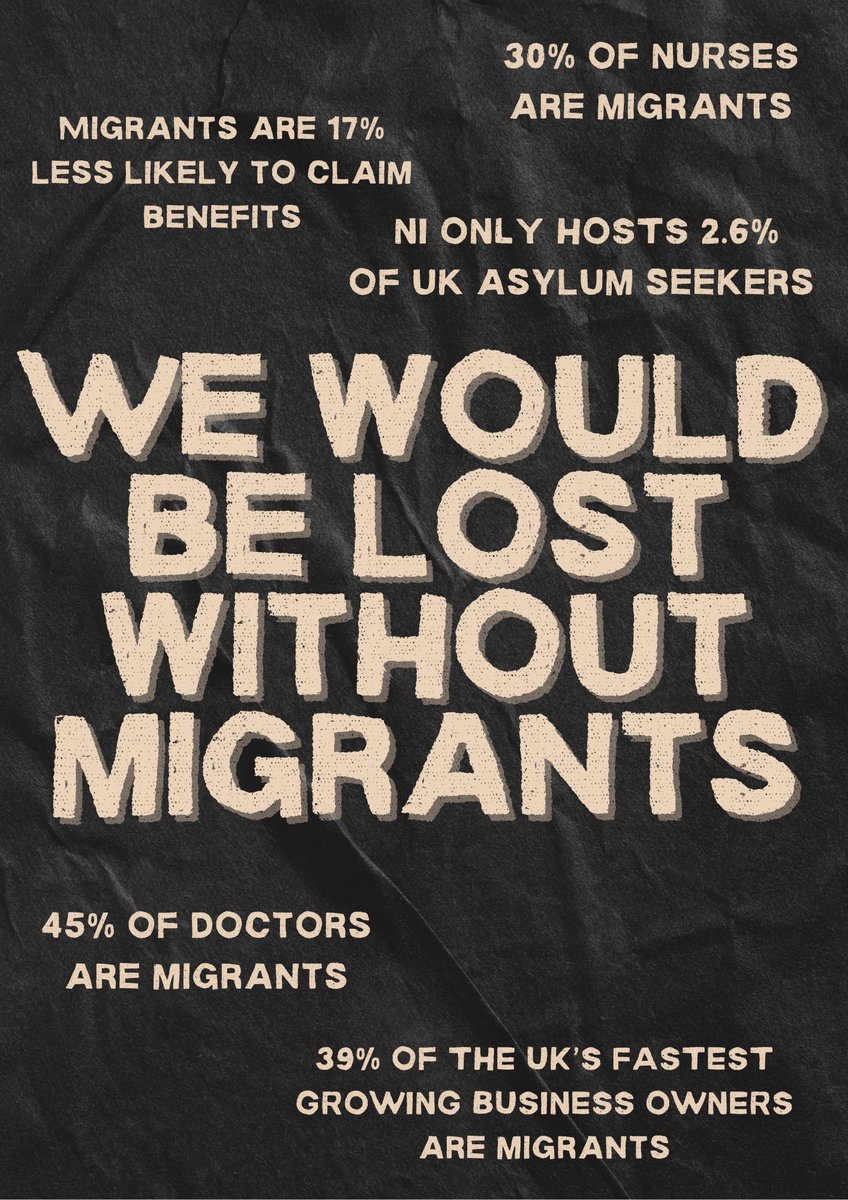 Racists can do one! Everyone else, come to Writers Square at 12noon #Belfast ✊️✊️✊️
