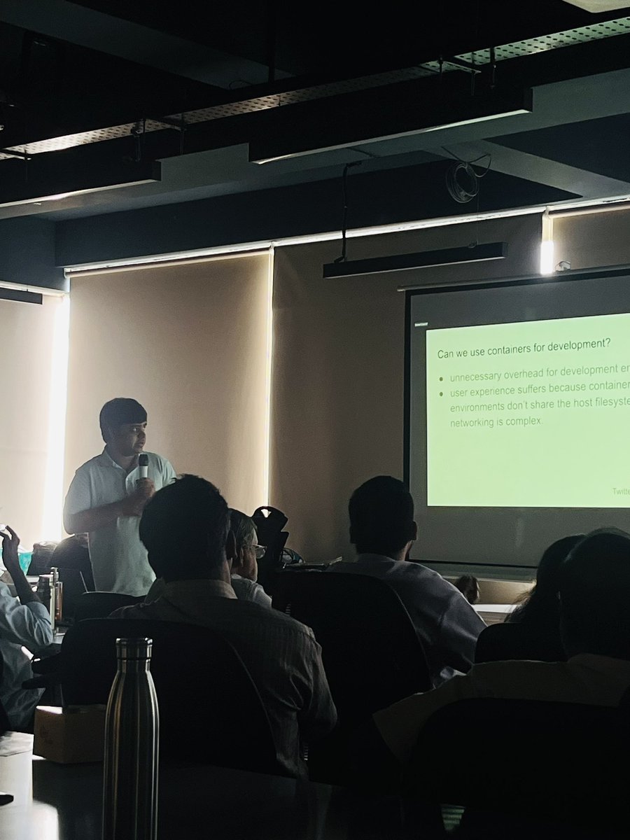 computerwala07's tweet image. Attending talk on &apos;One Package Manager to Rule Them All.&apos; By Harsh Interested to see what new perspectives on package management will be shared. #TechTalks #WebDevelopment #PackageManager
#PlatformMeetupBLR 

@FacetsCloud 
@loft_sh