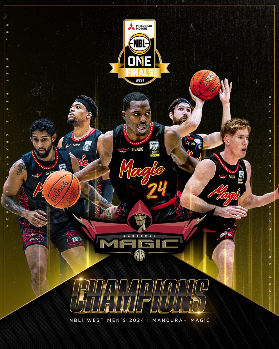 THE MANDURAH MAGIC ARE MITSUBISHI MOTORS NBL1 WEST CHAMPIONS 🏆 

IN THE GAME OF THE SEASON, THE MAGIC BEAT THE TIGERS 91-89 🔥

From last on the ladder in 2023, to the last team left in 2024 🪜