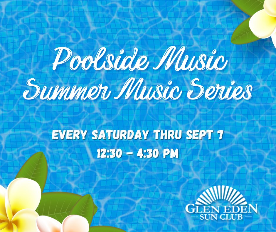 GlenEdenSunClub's tweet image. Our Poolside Summer Music continues every Saturday afternoon through September 7!  Relax by the pool and enjoy the live music between 12:30 - 4:30pm from the outdoor stage. 🎶

#SummerVibes #PoolsideMusic #SummerAfternoon #WeekendVibes #clothingfreeresort