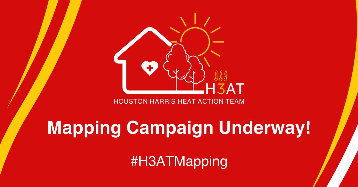 HARCresearch's tweet image. It’s official! Our #H3ATMapping Campaign is underway! Over 100 community volunteer scientists are measuring heat &amp;amp; humidity across Harris County to help identify Houston’s most high-risk heat areas. More at h3at.org

#HARCresearch #UrbanHeat #CommunityScientist